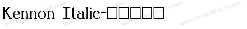 Kennon Italic字体转换